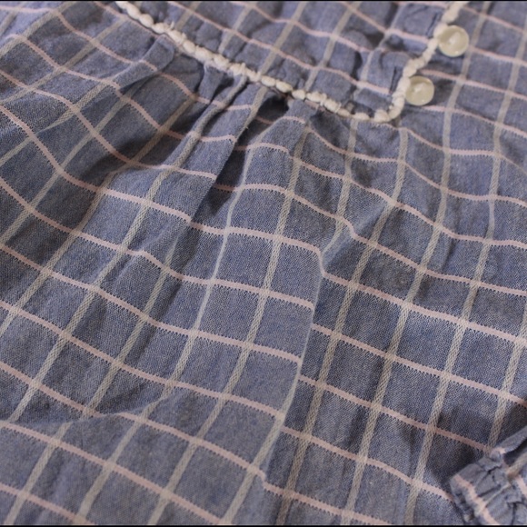 H&M Girls Long Sleeve Tunic Top Chambray Lightweight Pink Detail 1.5-2 Years - Picture 3 of 5